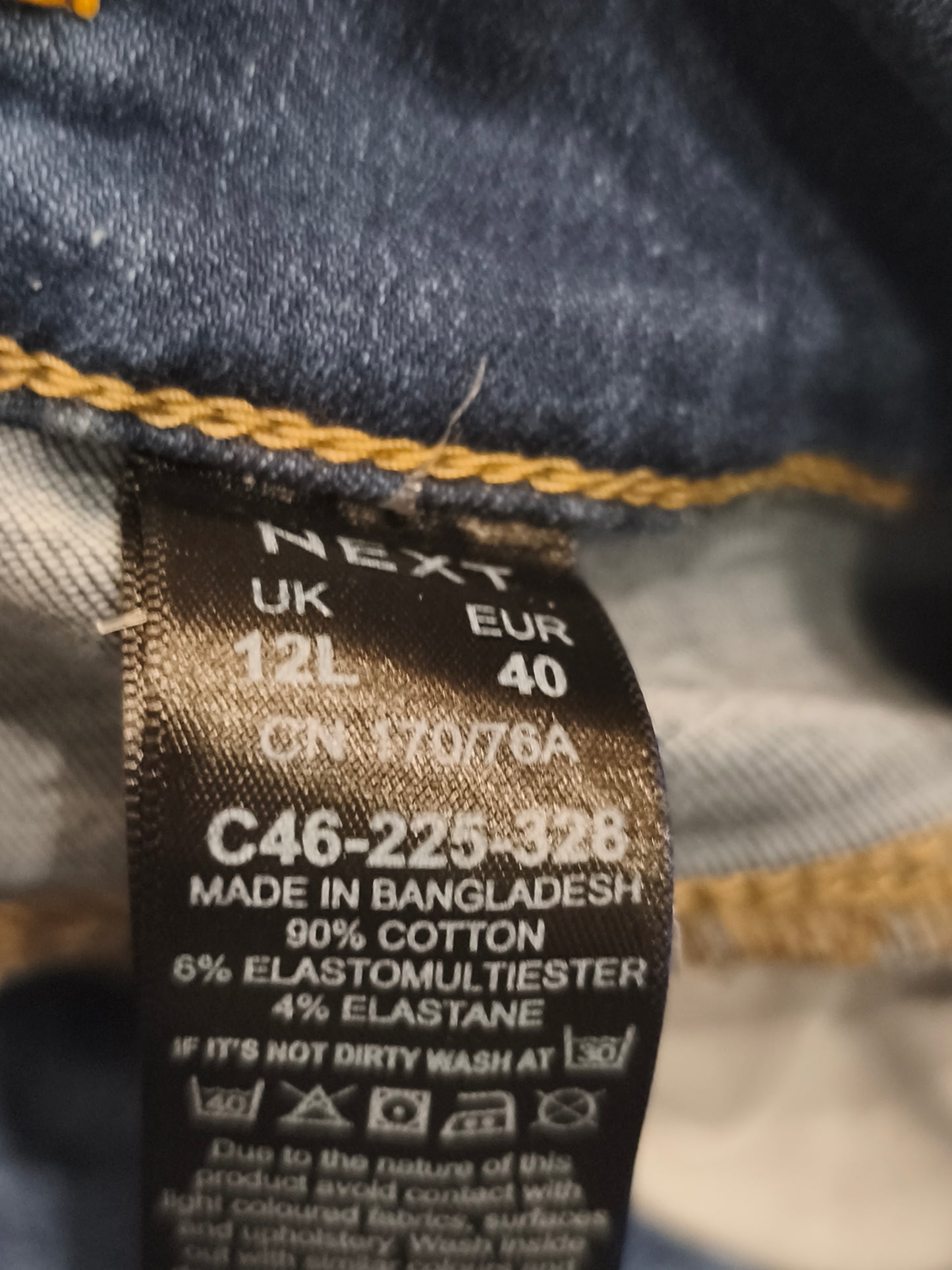 NEXT Women’s Bootcut Jeans High Rise Lift Slim & Shape Dark Blue Size UK 12L EU
