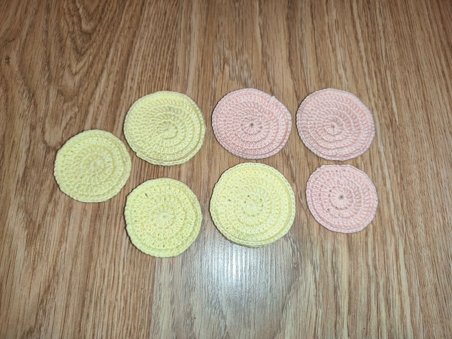 Handmade Crochet Reusable Makeup Remover Pads | Set of 7 Eco-Friendly Cotton Rounds