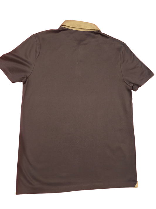 HUGO BOSS Polo Shirt Men’s Slim Fit Mercerised Cotton Navy Blue Short Sleeve M