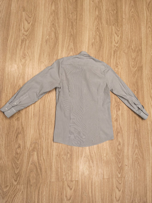 OLYMP Level 5 Five Body Fit Shirt Men 15" 38 Small S Striped Long Sleeve Cotton