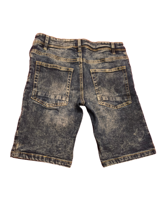 Destination Boys Denim Shorts Size 146 Blue Acid Wash Adjustable Waist Jeans