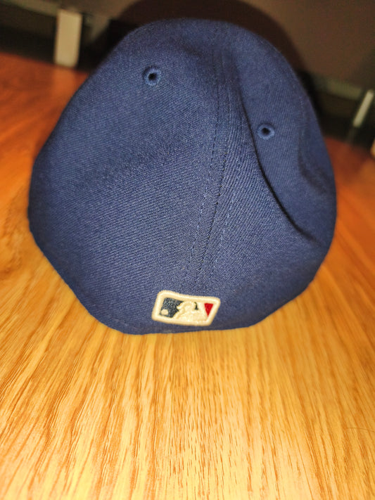 Vintage New Era 59FIFTY Cleveland Indians Fitted Cap – Chief Wahoo Logo & American Flag Patch – Size 7 3/8