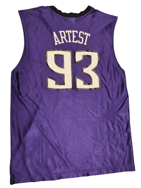 Vintage Ron Artest Sacramento Kings Jersey #93 Purple NBA Men's Size Large L