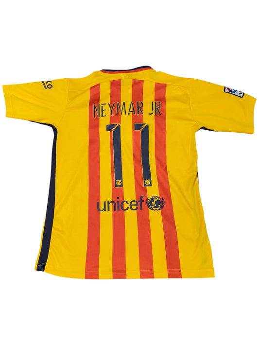 FC Barcelona 2015/16 Away Senyera Kit #11 Neymar Jr - Fan Version Jersey Size L