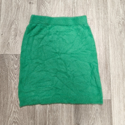 Freshman 1996 Green Fuzzy Knit Mini Skirt Women's Size S