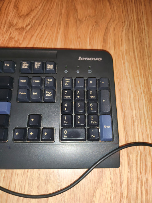 Lenovo KU-0225 USB Wired Keyboard | English/Russian (Cyrillic) Layout | P/N 54Y9429