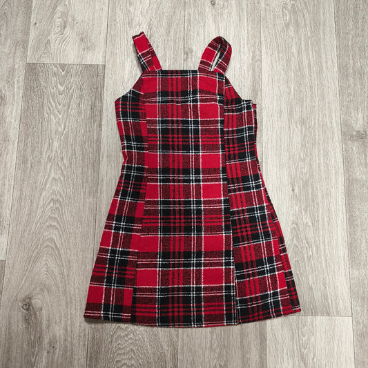 H&M Girls Red Tartan Plaid Pinafore Dress Size 11-12Y EUR 152 Check