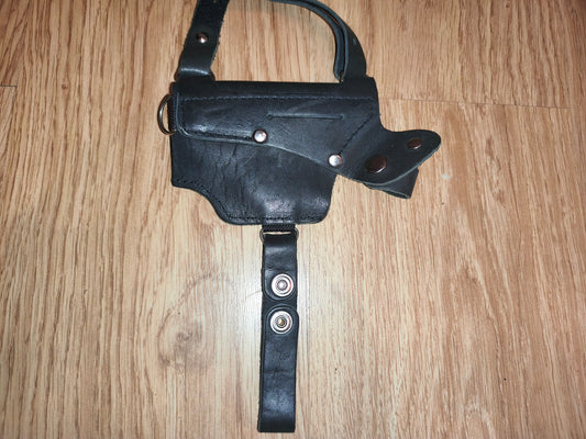 Walther CP99 Compact Leather Shoulder Holster Black Tactical Airsoft Pistol Rig