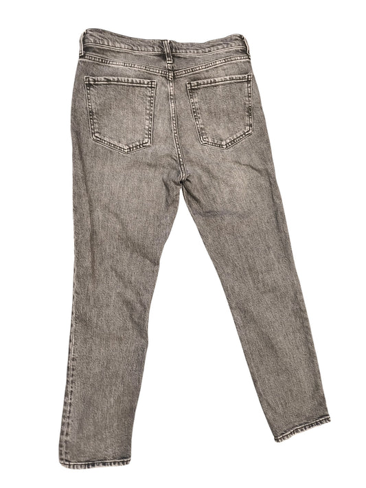 Mango MNG Gisele Slim Straight Jeans Grey Washed Denim Women’s Size 6 (EUR 38)