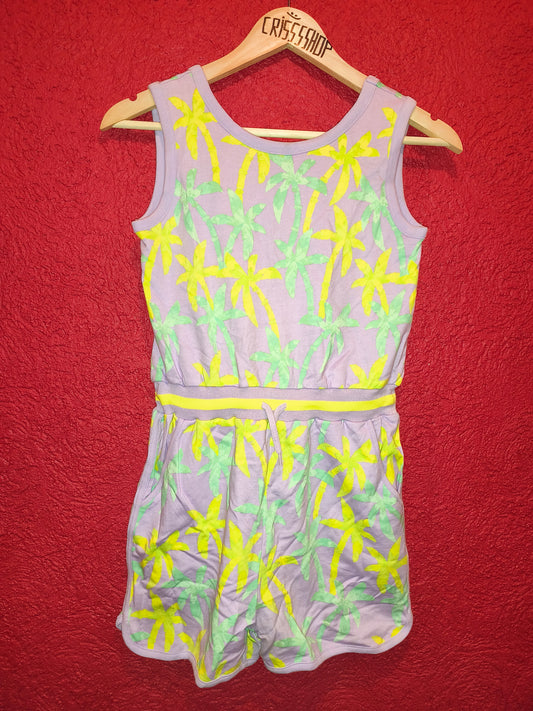 Monsoon Girls Lilac Palm Tree Print Playsuit / Romper – Size 12-13 Years