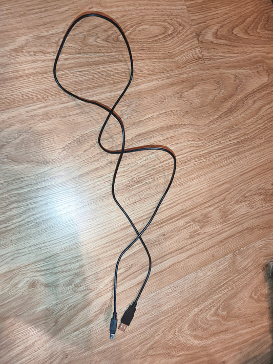 Vintage Mini-USB to USB-A Cable | Retro Charging & Data Sync Cord (Untested)