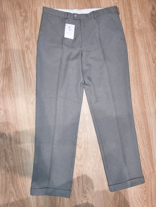 Vintage KV Exklusive Czech Tailored Formal Trousers – Grey – Size 182-90 (New With Tags)