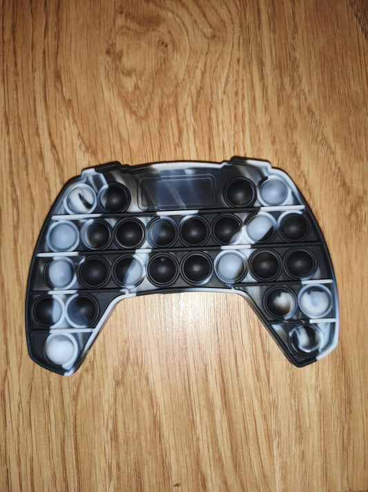 Game Controller Silicone Pop It Fidget Toy – Black & White Marble
