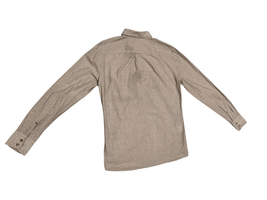 HUGO BOSS Orange Label Mens Regular Fit Long Sleeve Shirt Sz M Grey Micro Dobby
