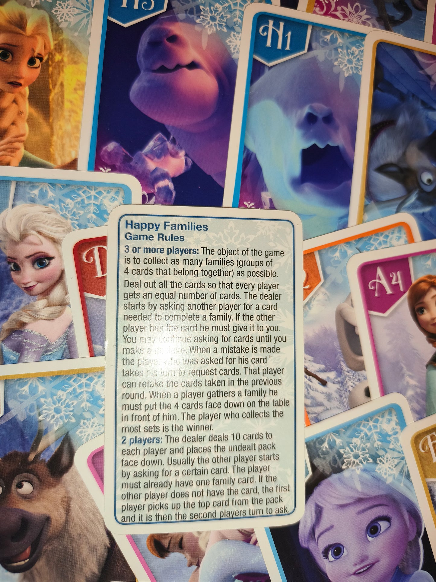 Disney Frozen "Happy Families" 2-in-1 Card Game | Cartamundi Travel Pack