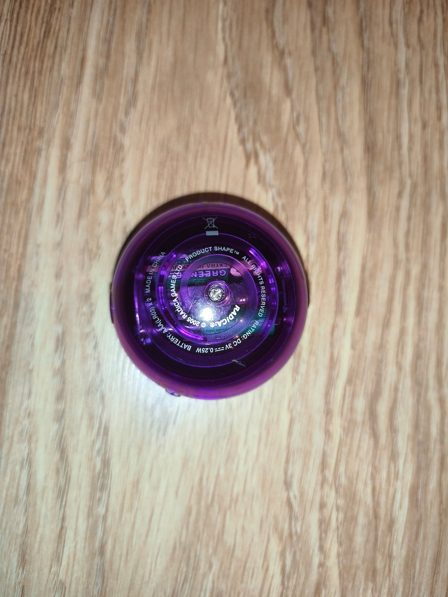Vintage Radica 20Q Handheld Electronic Game | Translucent Purple Retro AI Thinking Ball