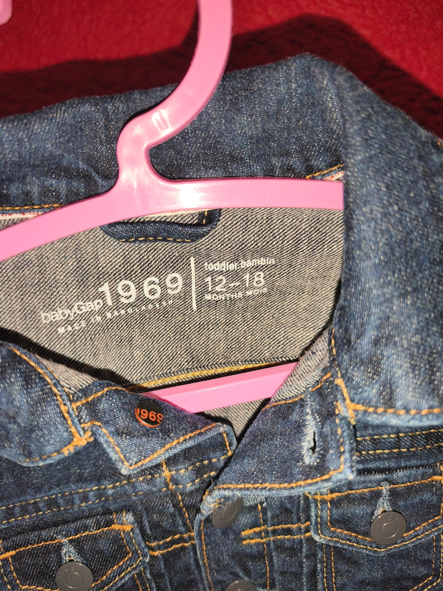 BabyGAP 1969 Toddler Classic Dark Wash Denim Jacket – Size 12-18 Months