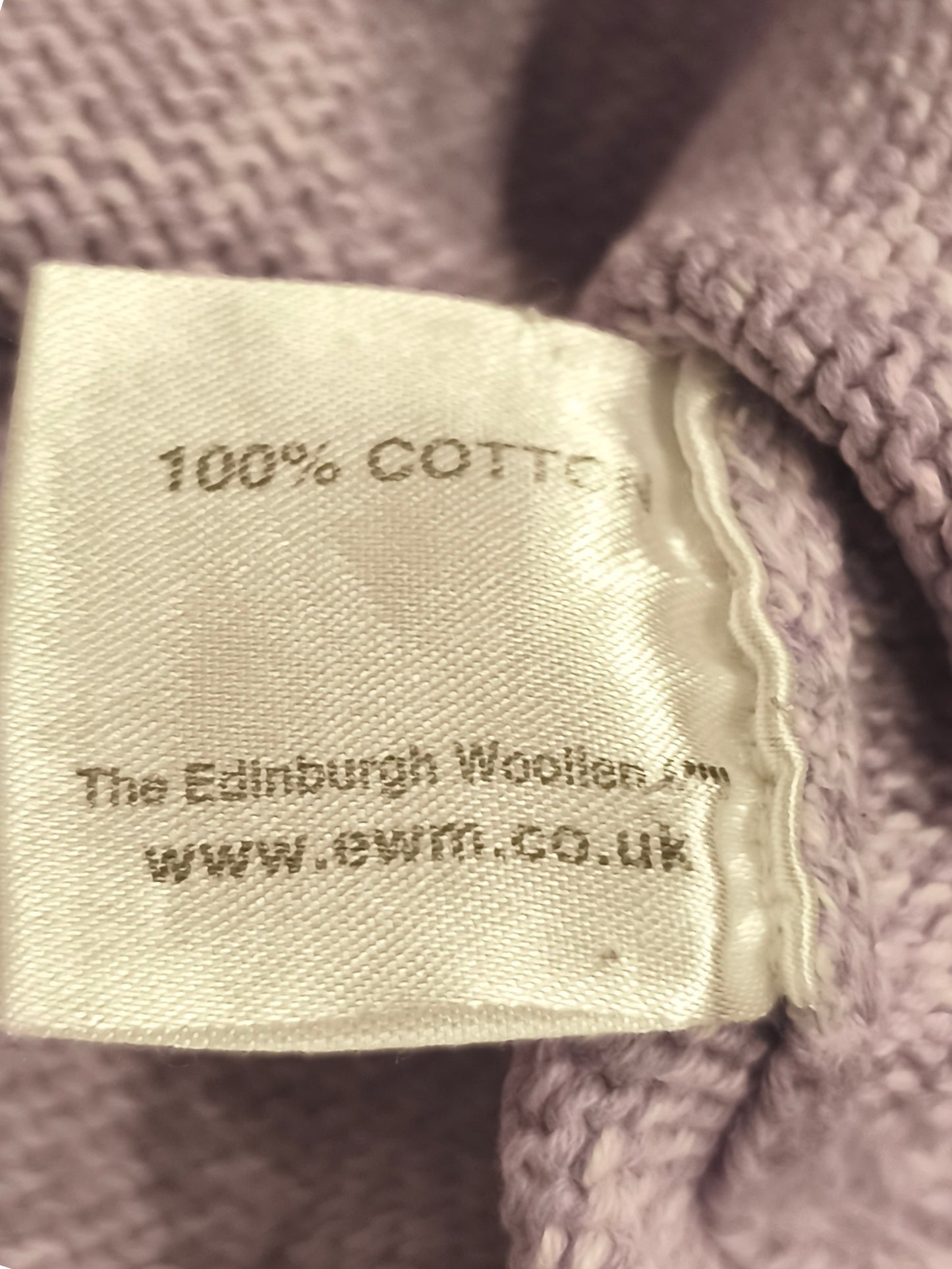 ISLE Essentials Lilac Cotton Jumper Size M 14-16 Edinburgh Woollen Mill Purple