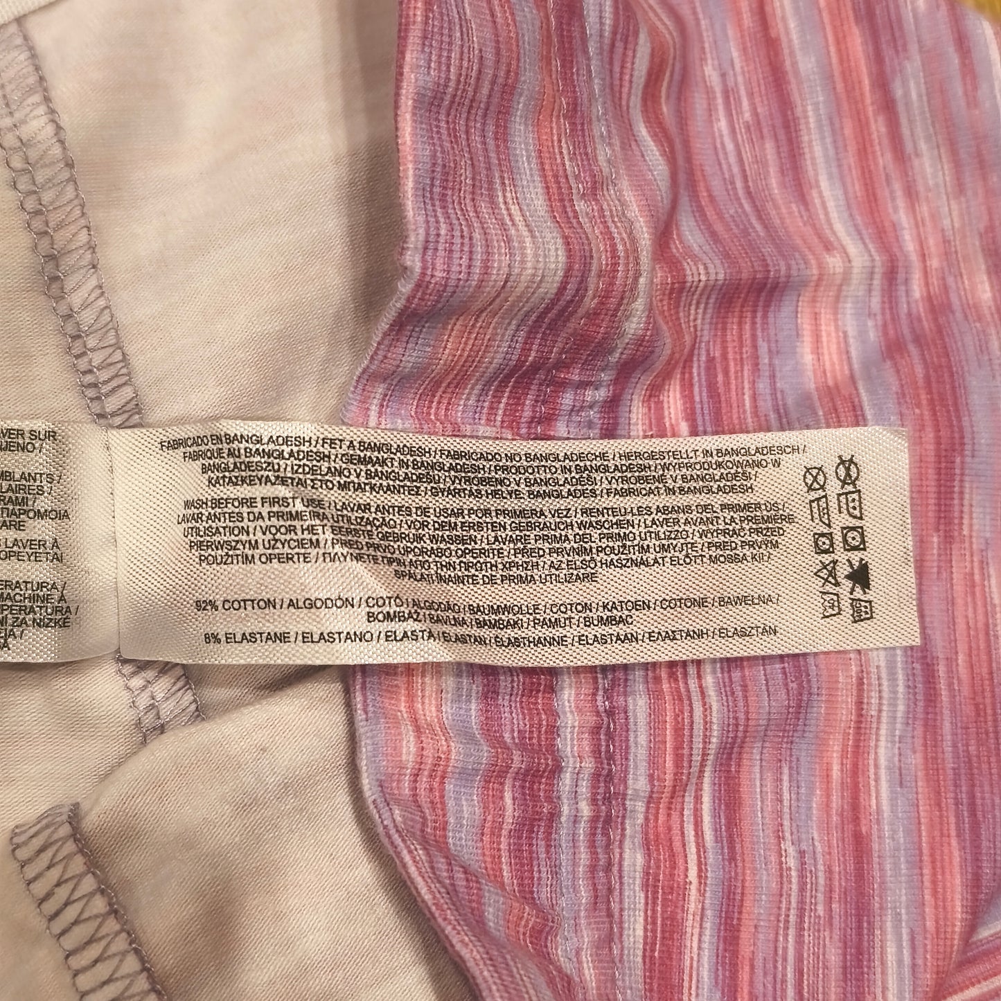 Primark Cares Girls Space Dye Leggings Pink Purple Pants Age 9-10 Yrs 140cm
