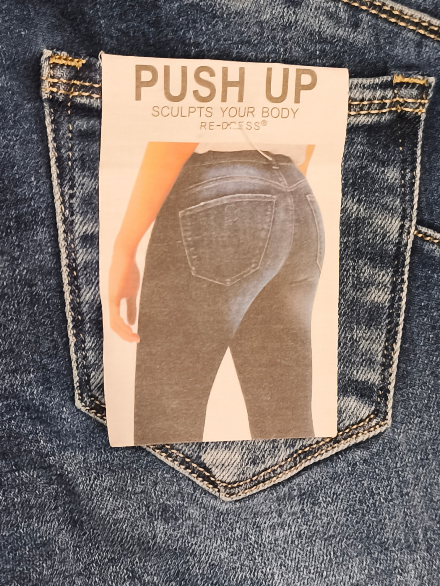RE-DRESS Push Up Skinny Jeans Women’s Size XS Dark Wash Distressed Sculpting
