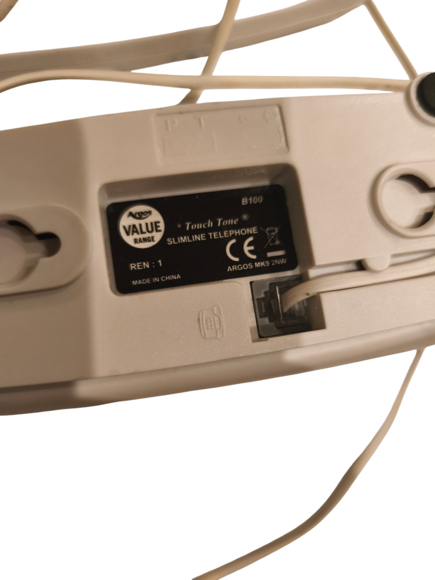 Argos Value Range B100 Slimline Telephone - White/Cream - Wall Mountable