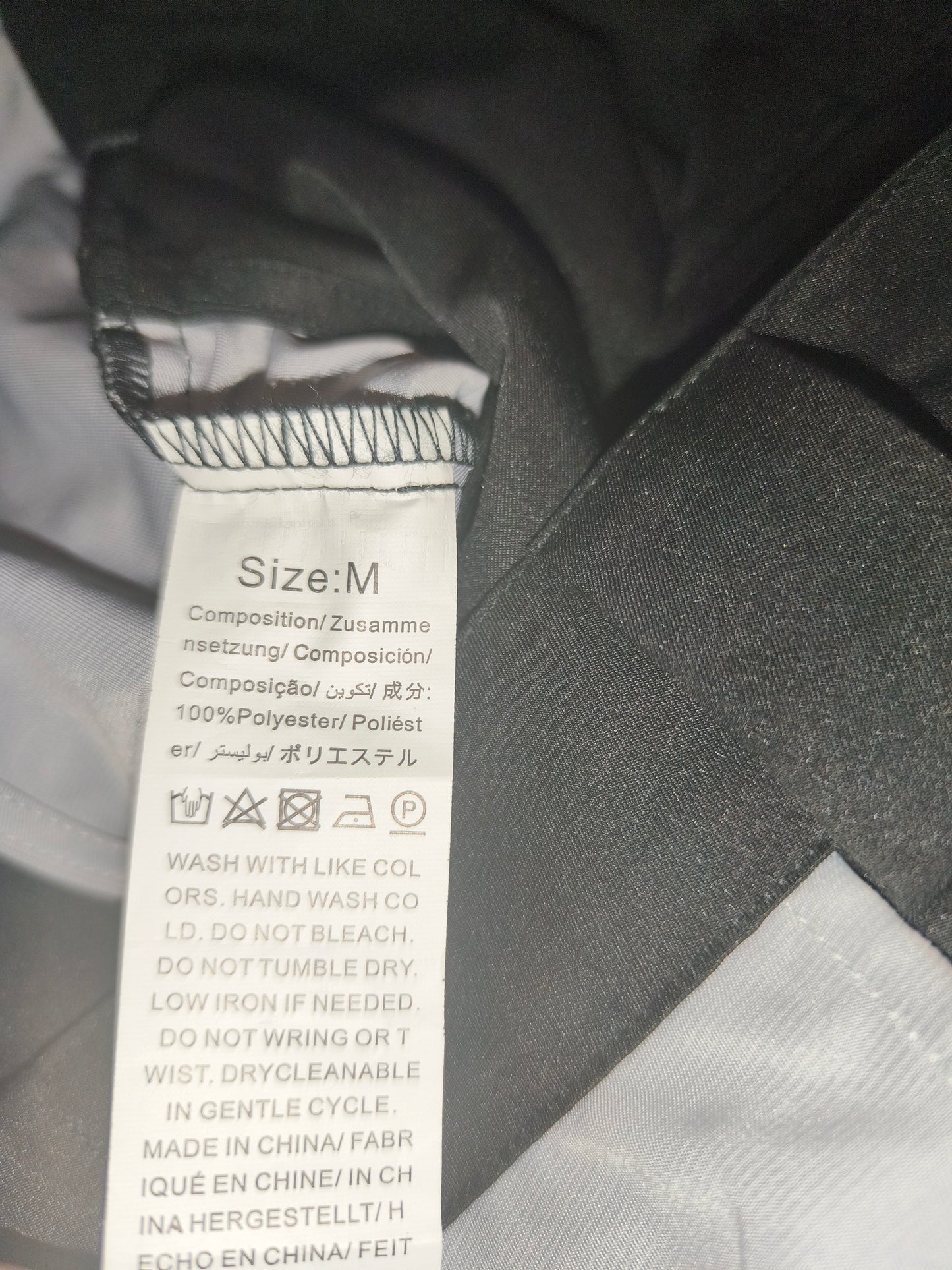 Unbranded Two-Tone Avant-Garde Curved Cutout Pants – Black / Grey – Size M
