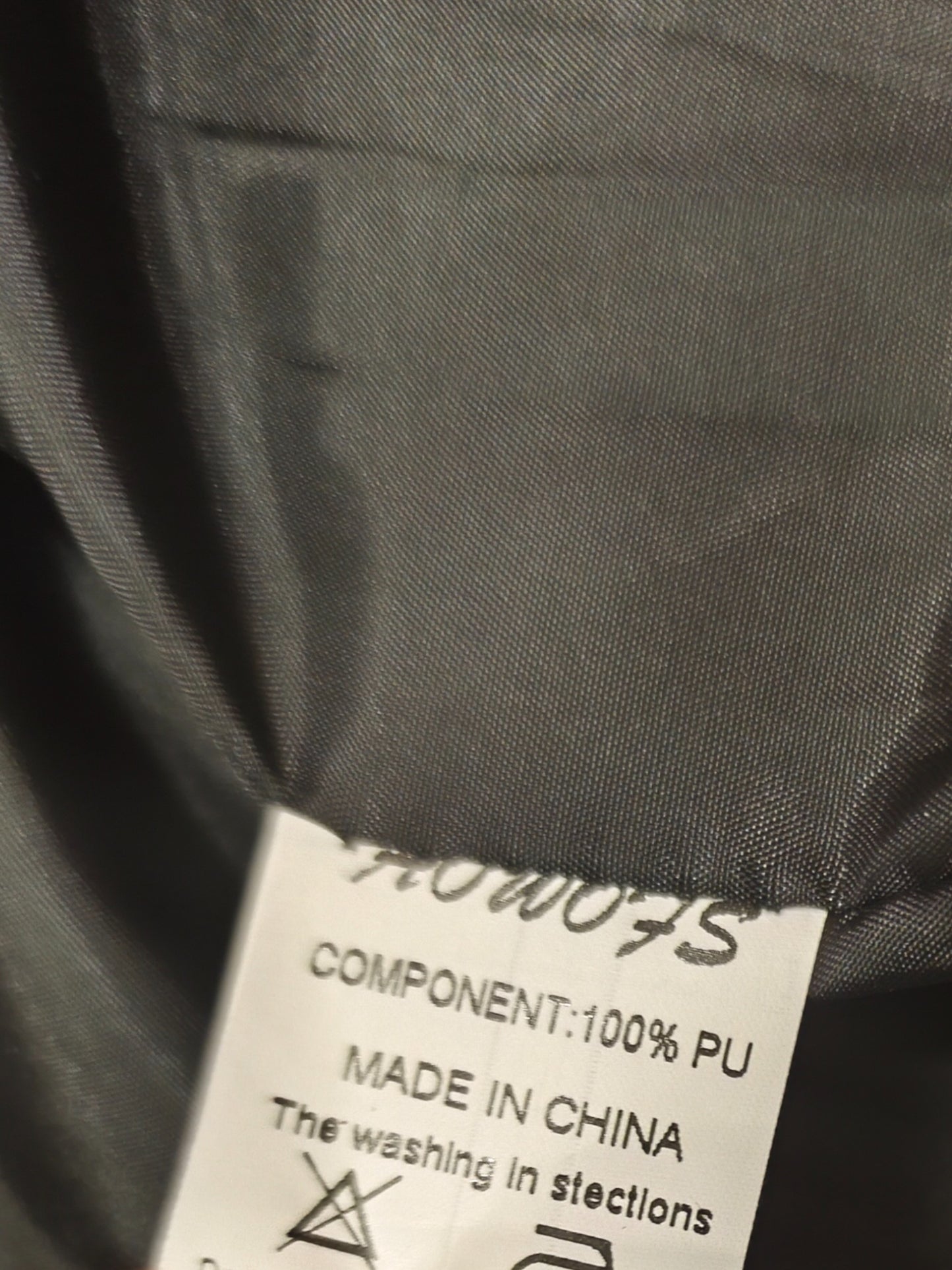 AOWOFS Men's Faux Leather Bomber Jacket - Quilted Moto Style - Black & White - M