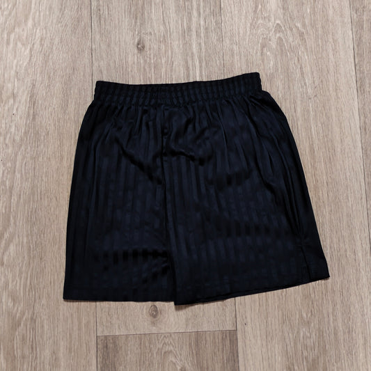 TU Black Shorts Kids Size 8 Years Pinstripe Elastic Waist Athletic Activewear