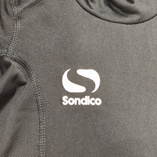 Sondico Base Layer Top Black Boys 3-4 Years 98-104cm Long Sleeve Compression