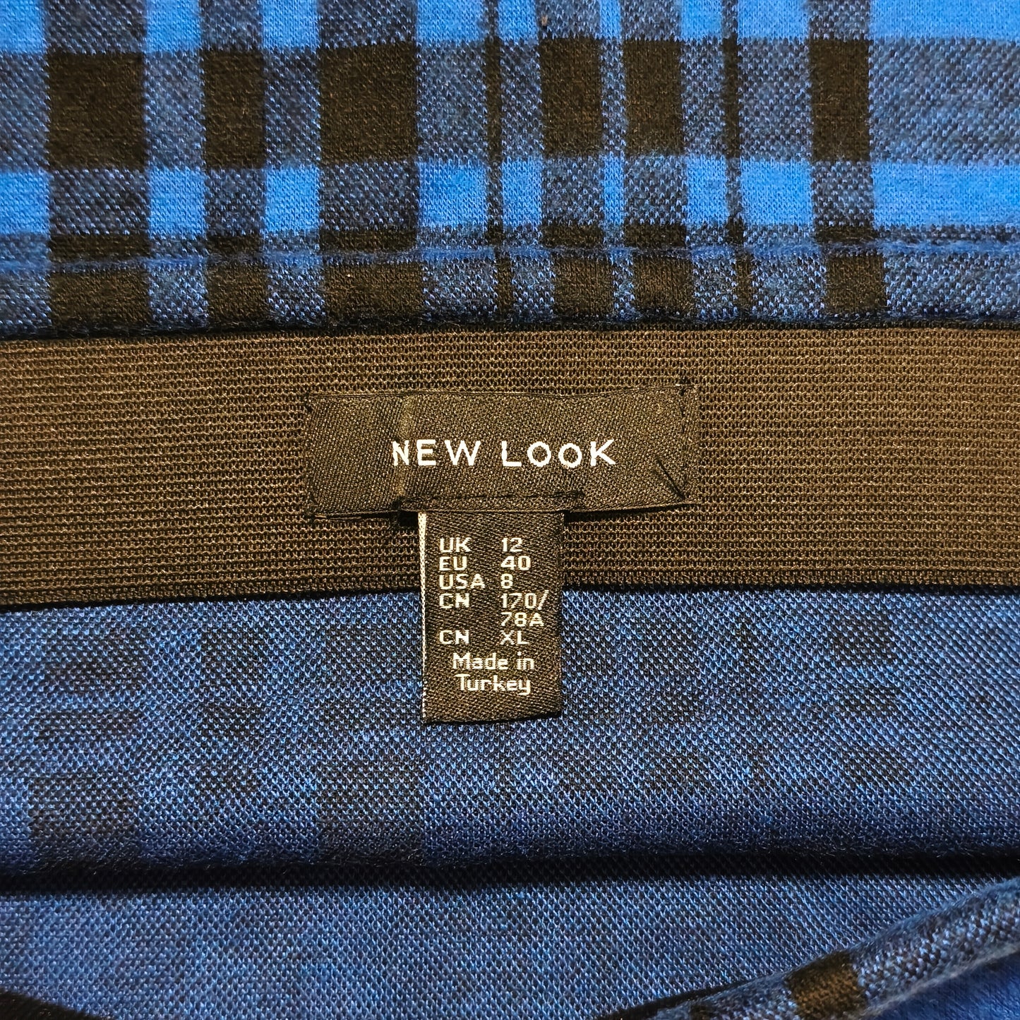 New Look Blue Plaid Tartan Mini Skirt Womens UK 12 US 8 EU 40