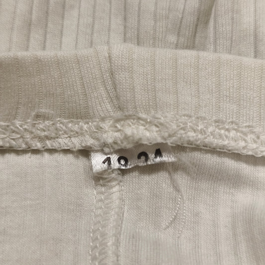 Baby Ribbed Leggings Off White Cream Pants Unisex Toddler 18-24 Months