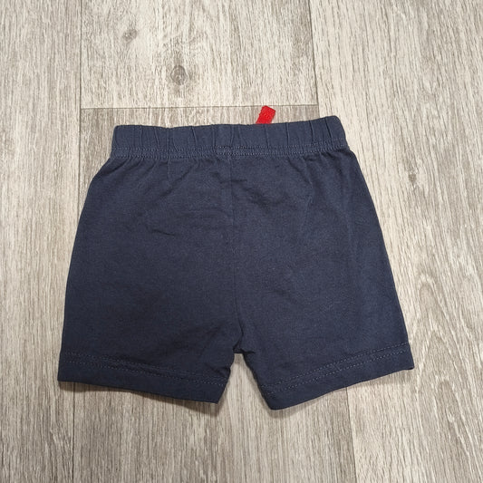 Nutmeg Baby Shorts Navy Blue Cotton Drawstring 3-6 Months 68cm Elastic Waist