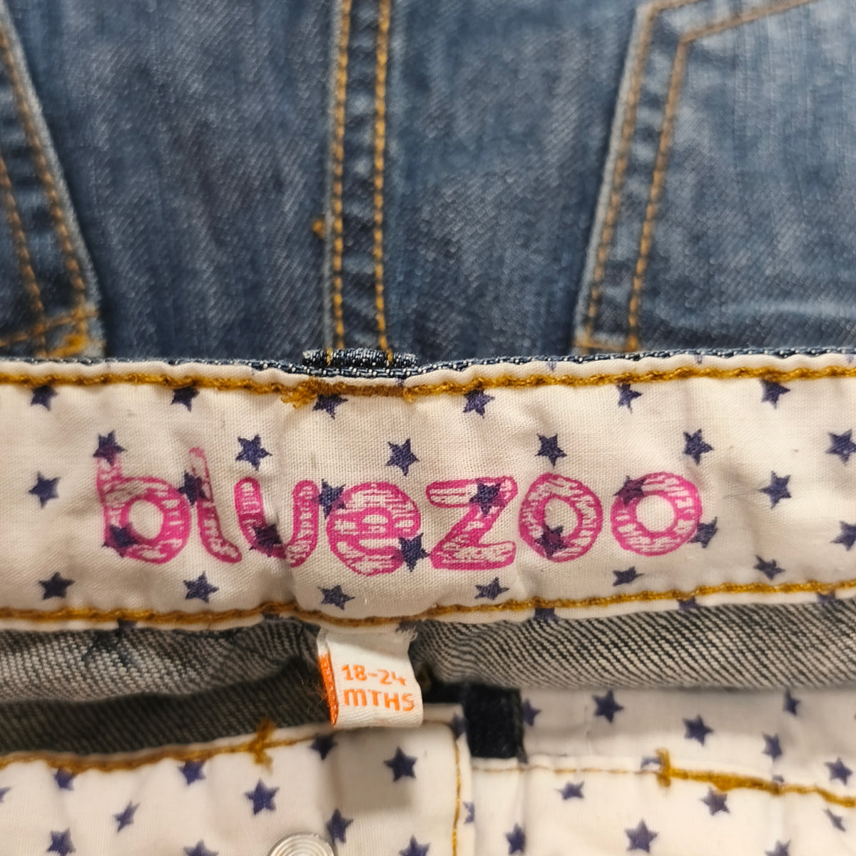 Bluezoo Dark Wash Denim Shorts Cuffed Jean Shorts 18-24 Months