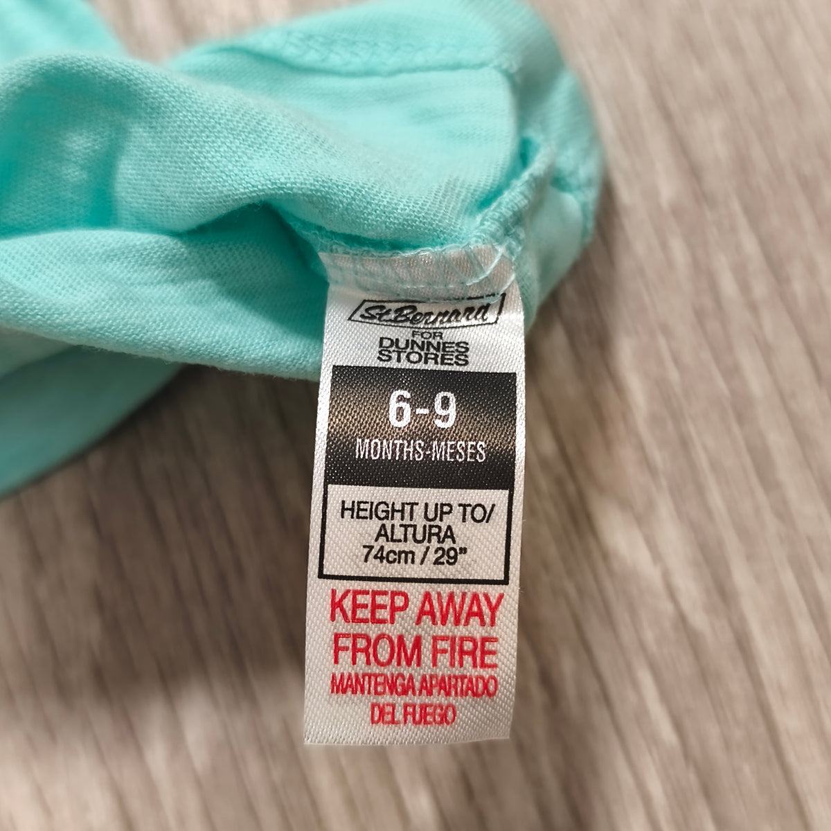 St Bernard Dunnes Stores Baby Girl Top 6-9 Months Mint Green Tunic