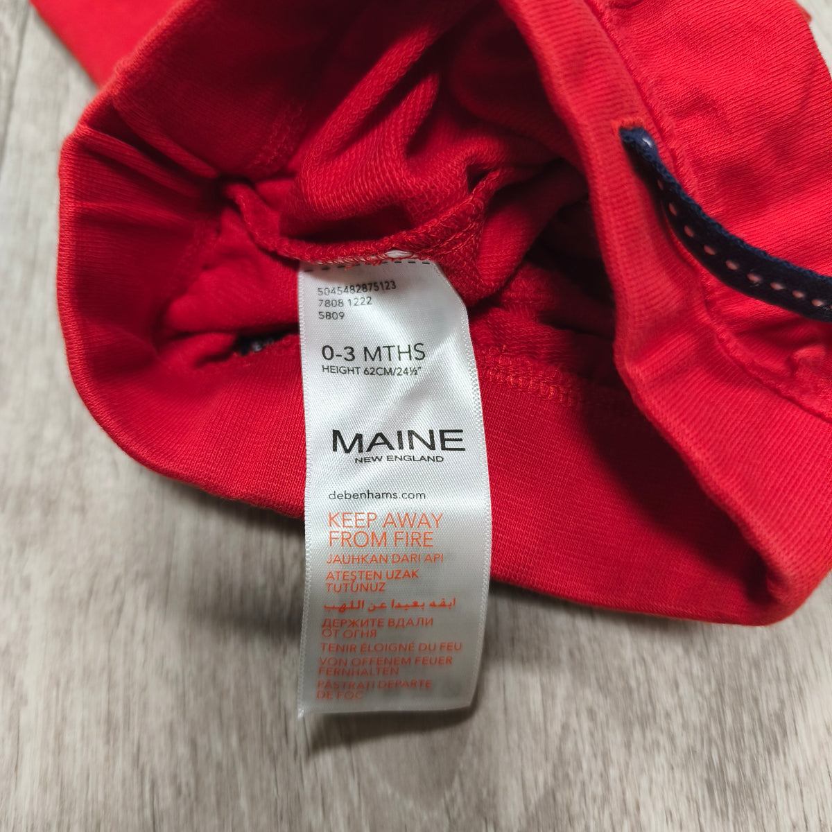 Maine New England Baby Boys Joggers 0-3 Mths Red Pants Debenhams