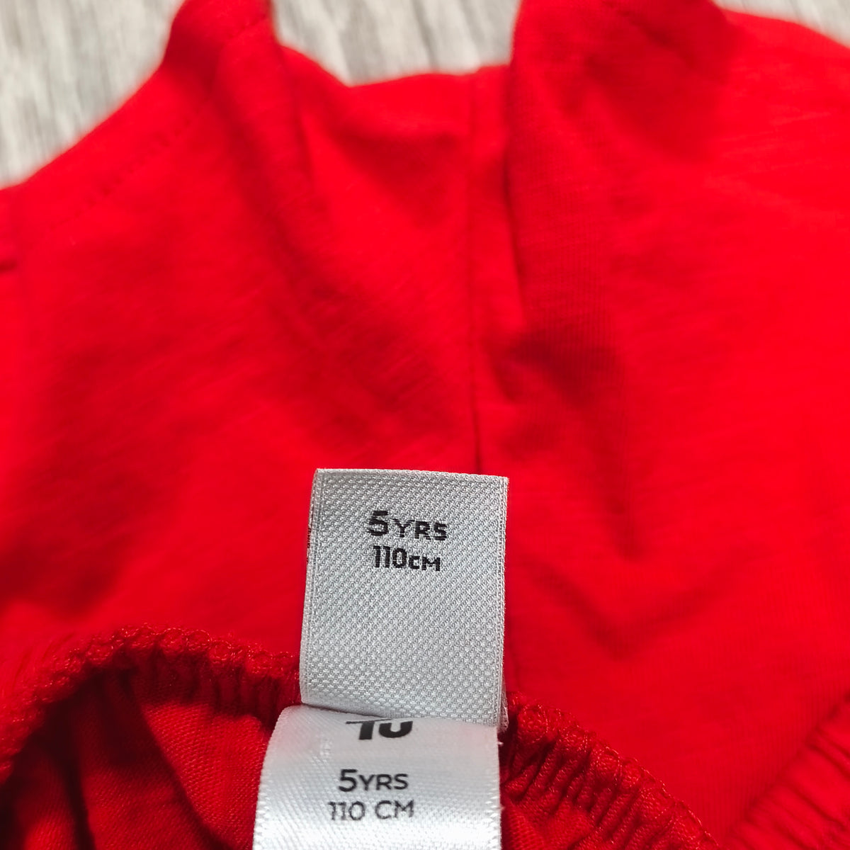 Tu Kids Red Shorts 5YRS 110CM 100% Cotton Drawstring Elastic Waist Summer