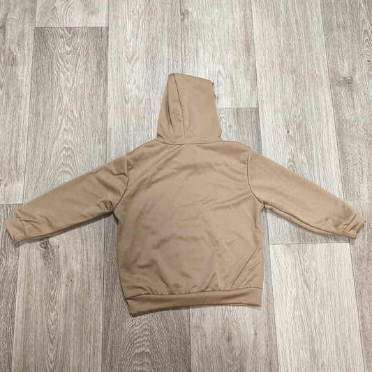 SHEIN Kids Beige Solid Pullover Hoodie Long Sleeve Size 5Y