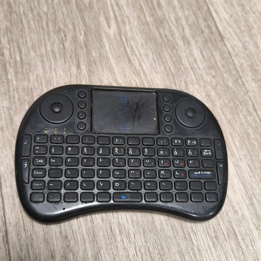 Mini Wireless Keyboard Touchpad Handheld Remote Controller Black UNTESTED