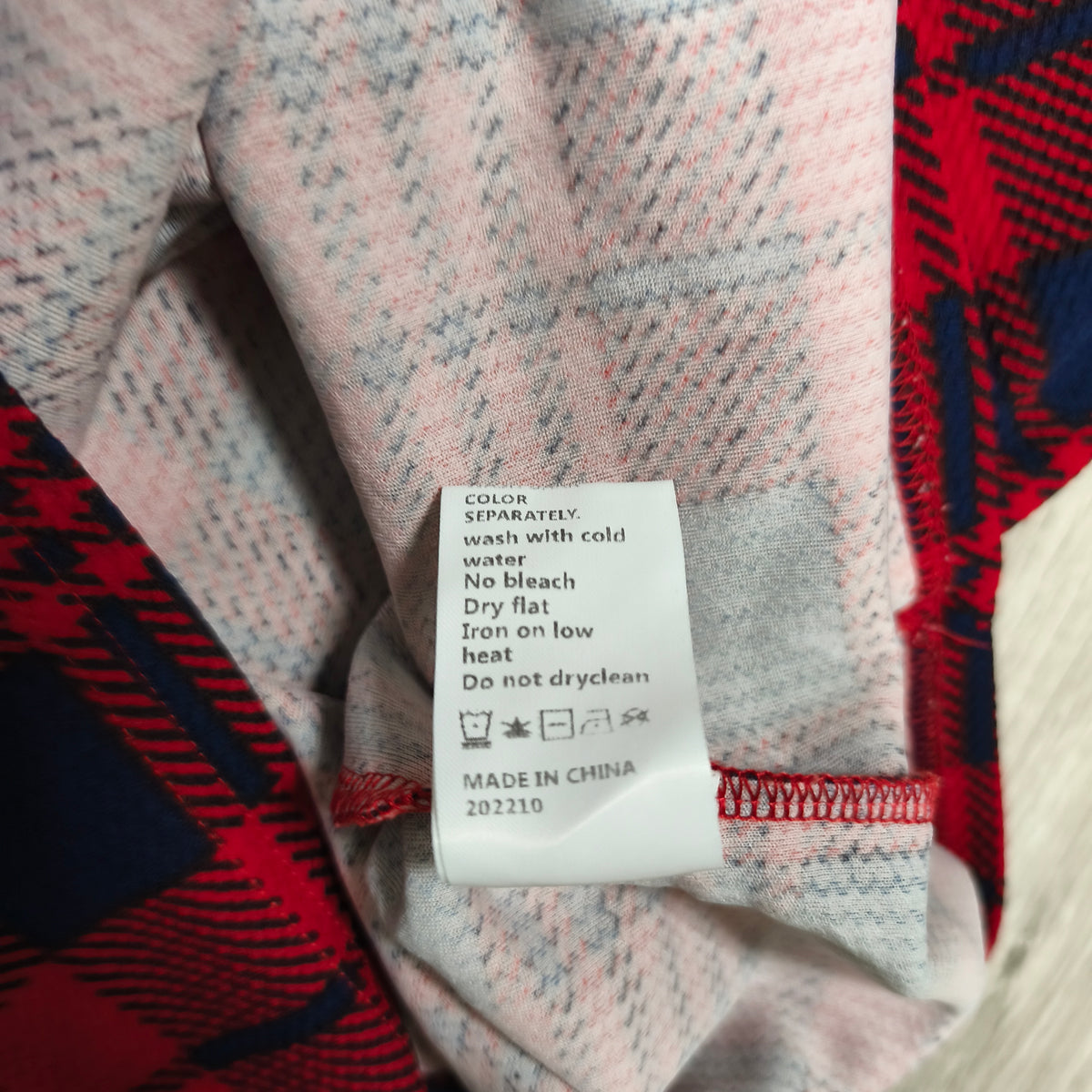 PatPat Girls Red Navy Plaid Long Sleeve Dress Size 8-9 Years Holiday Christmas