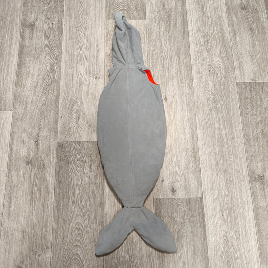 Carter's Baby 6 Months Fleece Shark Halloween Costume Bunting Sleeper Gray Red