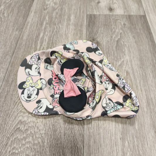 Disney Minnie Mouse Sun Legionnaire Hat Girls 1.5-2 Years Pink Neck Flap Ears Bow