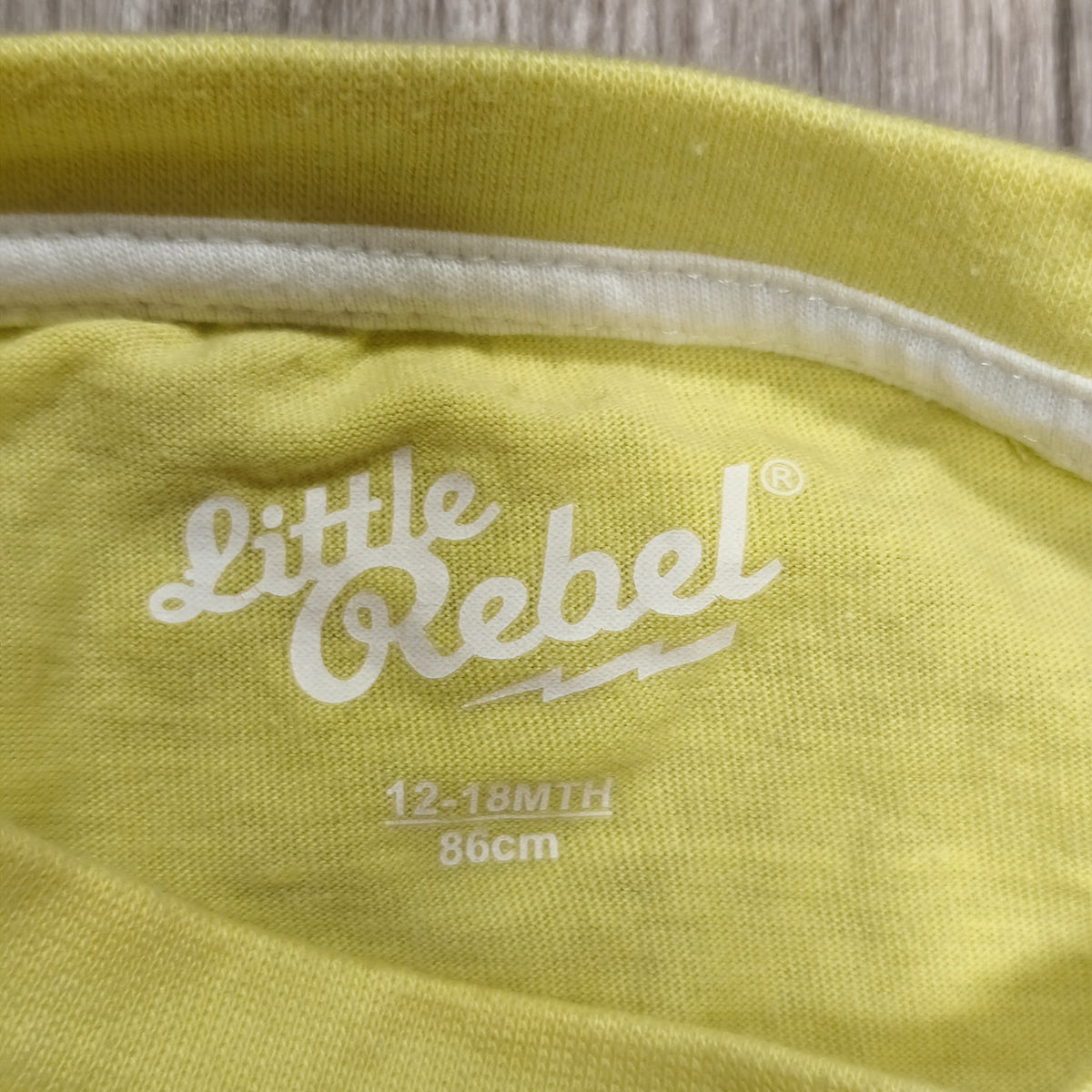 Little Rebel Baby Boys Yellow Zebra Graphic T-Shirt Tee Size 12-18 Months 86cm