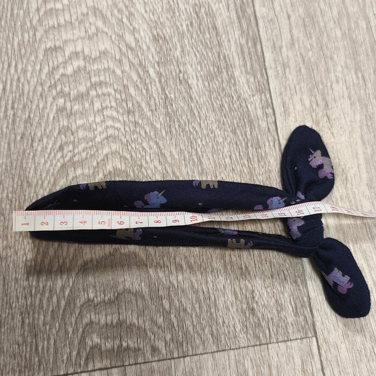 Navy Blue Unicorn Print Stretchy Top Knot Headband Hair Wrap