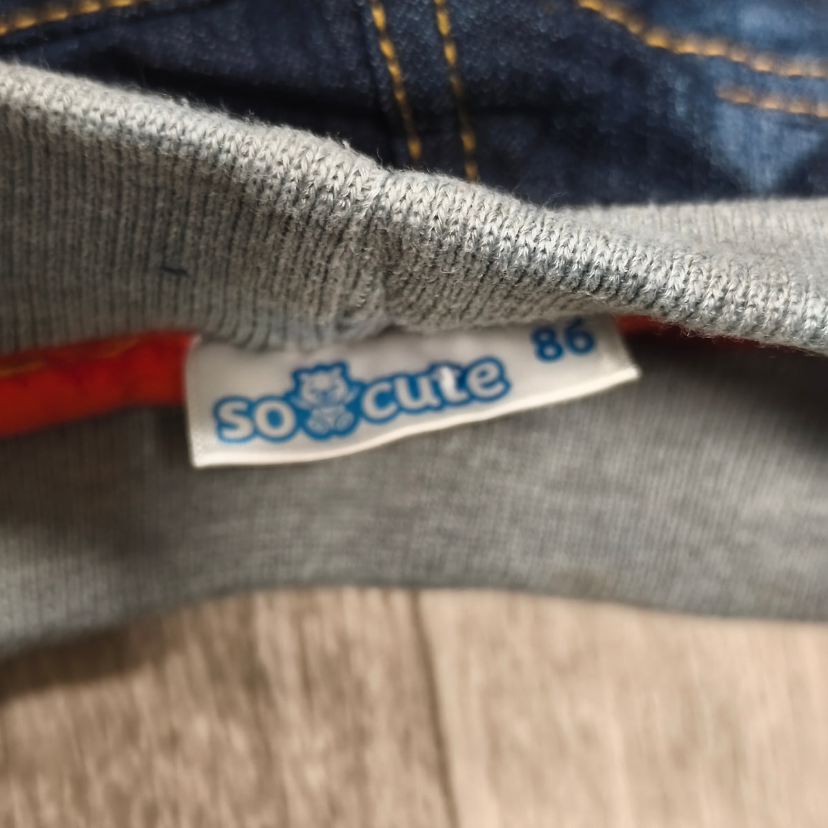 So Cute Baby Toddler Denim Jogger Jeans Elastic Waist Winter Fun Size 86