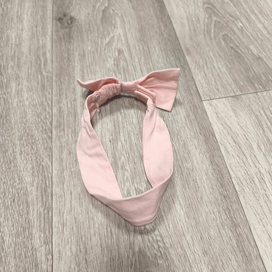 Pink Bow Headband Soft Stretchy Fabric Hair Band Wrap Knot Headware Accent