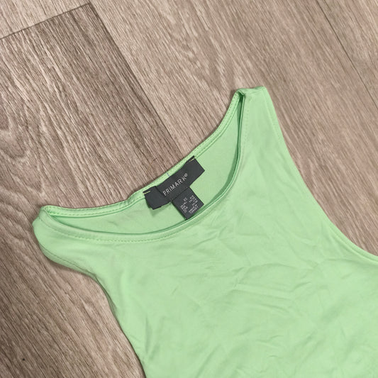 Primark Womens Light Mint Green Sleeveless High Neck Bodysuit Top Size XS US 2/4