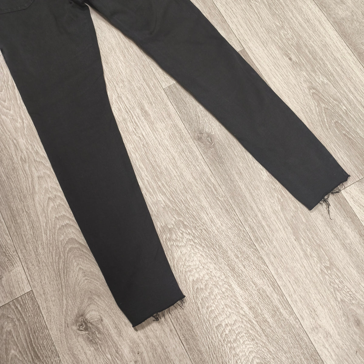 Denim Co Womens Black Skinny Jeans Distressed Raw Hem Size UK 8 US 4 EUR 36