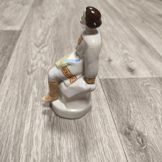Minsk Porcelain Factory Tsymbalist Guslyar Figurine Vintage Soviet USSR Belarus