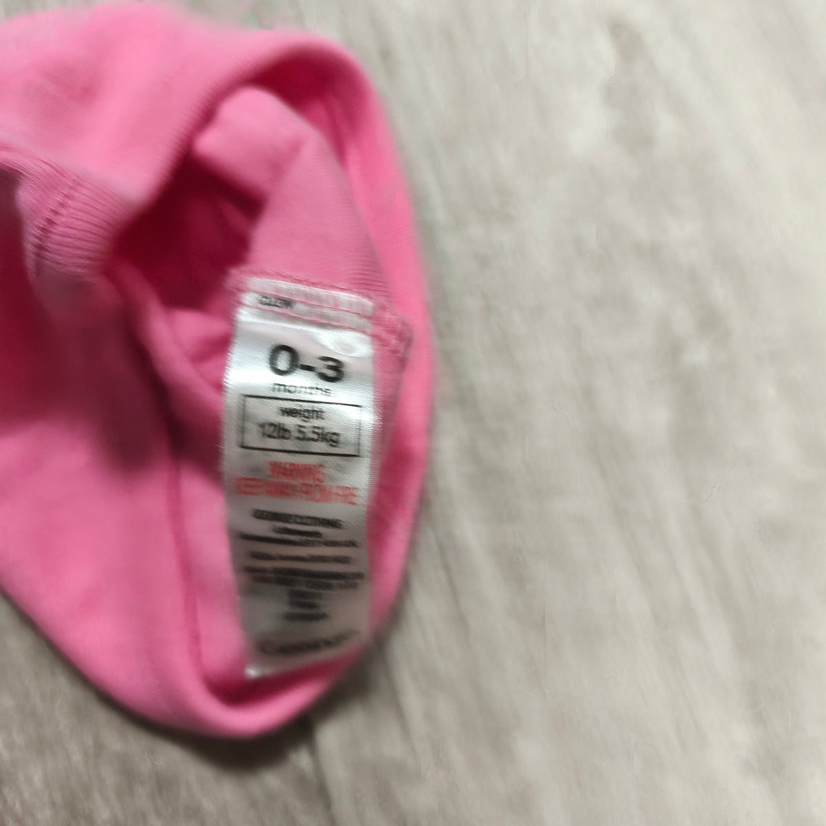 George Pink Baby Beanie Hat Skull Graphic 0-3 Months Infant Knit Cap