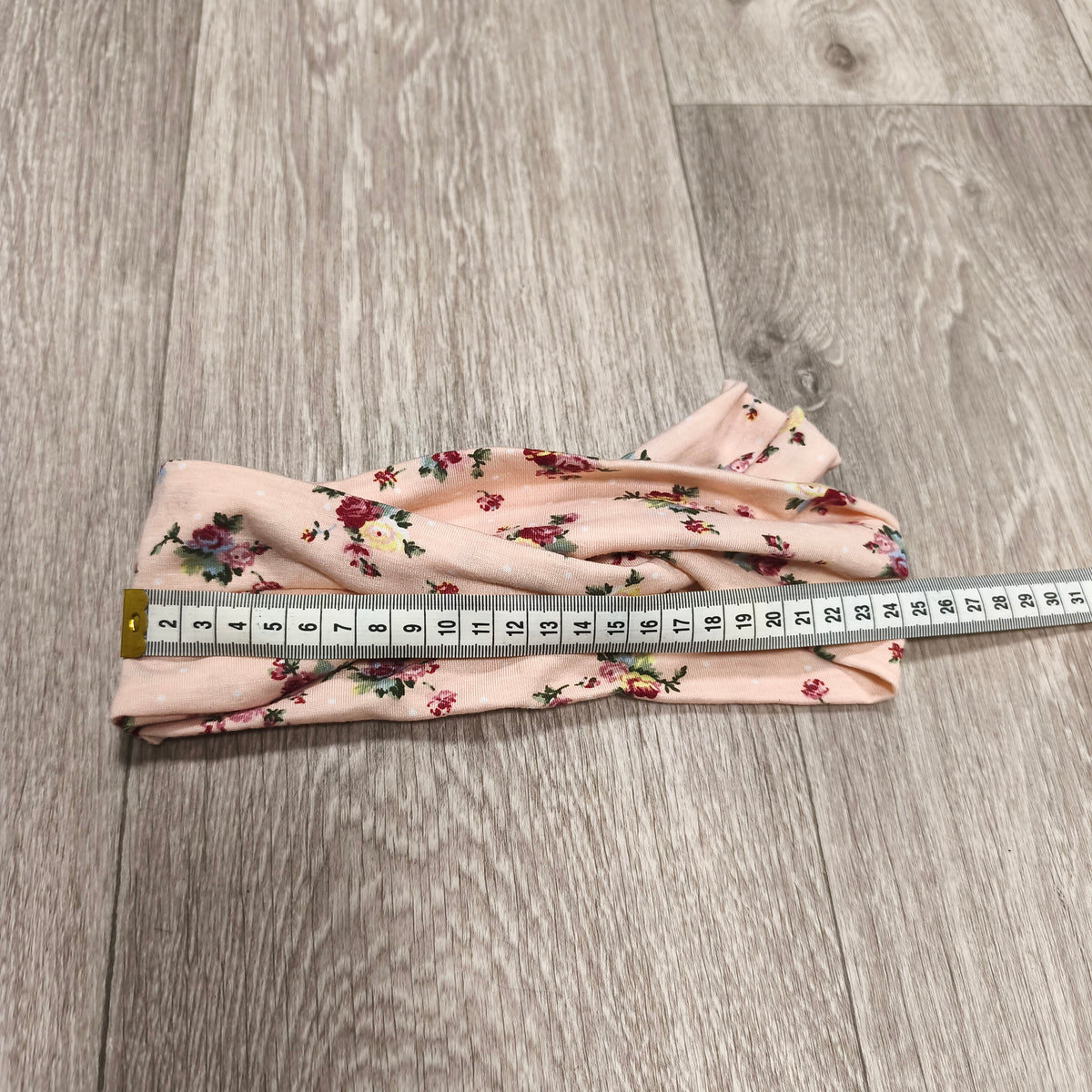 Pink Floral Twist Knot Headband Stretch Fabric Hair Band Head Wrap Floral Print
